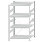 SCHULTE Steckregal, Fachbodenregale Stecksystem, Grundregal, einseitig nutzbar, H1800xB1000xT800 mm, 4 Fachb&ouml;den, Fachlast 330 kg, RAL 7035 lichtgrau