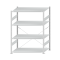 SCHULTE Steckregal, Fachbodenregale Stecksystem, Grundregal, einseitig nutzbar, H1800xB1300xT800 mm, 4 Fachb&ouml;den, Fachlast 150 kg, RAL 7035 lichtgrau
