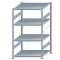 SCHULTE Steckregal, Fachbodenregale Stecksystem, Grundregal, einseitig nutzbar, H1800xB1000xT1000 mm, 4 Fachb&ouml;den, Fachlast 250 kg, sendzimirverzinkt