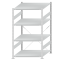 SCHULTE Steckregal, Fachbodenregale Stecksystem, Grundregal, einseitig nutzbar, H1800xB1000xT1000 mm, 4 Fachb&ouml;den, Fachlast 250 kg, RAL 7035 lichtgrau