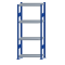 SCHULTE Steckregal, Fachbodenregale Stecksystem, Grundregal, beidseitig nutzbar, H1800xB750xT300 mm, 4 Fachb&ouml;den, Fachlast 250 kg, RAL 5010 enzianblau / verzinkt