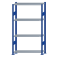 SCHULTE Steckregal, Fachbodenregale Stecksystem, Grundregal, beidseitig nutzbar, H1800xB1000xT300 mm, 4 Fachb&ouml;den, Fachlast 150 kg, RAL 5010 enzianblau / verzinkt