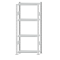 SCHULTE Steckregal, Fachbodenregale Stecksystem, Grundregal, beidseitig nutzbar, H1800xB750xT300 mm, 4 Fachb&ouml;den, Fachlast 150 kg, RAL 7035 lichtgrau