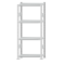 SCHULTE Steckregal, Fachbodenregale Stecksystem, Grundregal, beidseitig nutzbar, H1800xB750xT300 mm, 4 Fachb&ouml;den, Fachlast 250 kg, RAL 7035 lichtgrau