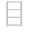 SCHULTE Steckregal, Fachbodenregale Stecksystem, Grundregal, beidseitig nutzbar, H1800xB1000xT300 mm, 4 Fachb&ouml;den, Fachlast 150 kg, RAL 7035 lichtgrau