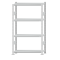 SCHULTE Steckregal, Fachbodenregale Stecksystem, Grundregal, beidseitig nutzbar, H1800xB1000xT300 mm, 4 Fachb&ouml;den, Fachlast 250 kg, RAL 7035 lichtgrau
