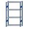 SCHULTE Steckregal, Fachbodenregale Stecksystem, Grundregal, beidseitig nutzbar, H1800xB1000xT400 mm, 4 Fachb&ouml;den, Fachlast 150 kg, RAL 5010 enzianblau / verzinkt