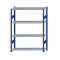 SCHULTE Steckregal, Fachbodenregale Stecksystem, Grundregal, beidseitig nutzbar, H1800xB1300xT400 mm, 4 Fachb&ouml;den, Fachlast 150 kg, RAL 5010 enzianblau / verzinkt