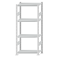SCHULTE Steckregal, Fachbodenregale Stecksystem, Grundregal, beidseitig nutzbar, H1800xB750xT400 mm, 4 Fachb&ouml;den, Fachlast 250 kg, RAL 7035 lichtgrau
