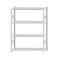 SCHULTE Steckregal, Fachbodenregale Stecksystem, Grundregal, beidseitig nutzbar, H1800xB1300xT400 mm, 4 Fachb&ouml;den, Fachlast 150 kg, RAL 7035 lichtgrau