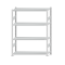 SCHULTE Steckregal, Fachbodenregale Stecksystem, Grundregal, beidseitig nutzbar, H1800xB1300xT400 mm, 4 Fachb&ouml;den, Fachlast 250 kg, RAL 7035 lichtgrau
