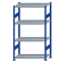 SCHULTE Steckregal, Fachbodenregale Stecksystem, Grundregal, beidseitig nutzbar, H1800xB1000xT500 mm, 4 Fachb&ouml;den, Fachlast 250 kg, RAL 5010 enzianblau / verzinkt