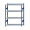 SCHULTE Steckregal, Fachbodenregale Stecksystem, Grundregal, beidseitig nutzbar, H1800xB1300xT500 mm, 4 Fachb&ouml;den, Fachlast 150 kg, RAL 5010 enzianblau / verzinkt