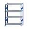 SCHULTE Steckregal, Fachbodenregale Stecksystem, Grundregal, beidseitig nutzbar, H1800xB1300xT500 mm, 4 Fachb&ouml;den, Fachlast 250 kg, RAL 5010 enzianblau / verzinkt