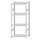 SCHULTE Steckregal, Fachbodenregale Stecksystem, Grundregal, beidseitig nutzbar, H1800xB750xT500 mm, 4 Fachb&ouml;den, Fachlast 150 kg, RAL 7035 lichtgrau