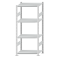 SCHULTE Steckregal, Fachbodenregale Stecksystem, Grundregal, beidseitig nutzbar, H1800xB750xT500 mm, 4 Fachb&ouml;den, Fachlast 250 kg, RAL 7035 lichtgrau