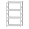 SCHULTE Steckregal, Fachbodenregale Stecksystem, Grundregal, beidseitig nutzbar, H1800xB1000xT500 mm, 4 Fachböden, Fachlast 330 kg, RAL 7035 lichtgrau