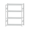 SCHULTE Steckregal, Fachbodenregale Stecksystem, Grundregal, beidseitig nutzbar, H1800xB1300xT500 mm, 4 Fachb&ouml;den, Fachlast 150 kg, RAL 7035 lichtgrau