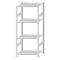 SCHULTE Steckregal, Fachbodenregale Stecksystem, Grundregal, beidseitig nutzbar, H1800xB750xT600 mm, 4 Fachb&ouml;den, Fachlast 150 kg, RAL 7035 lichtgrau