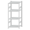 SCHULTE Steckregal, Fachbodenregale Stecksystem, Grundregal, beidseitig nutzbar, H1800xB750xT600 mm, 4 Fachb&ouml;den, Fachlast 250 kg, RAL 7035 lichtgrau