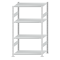 SCHULTE Steckregal, Fachbodenregale Stecksystem, Grundregal, beidseitig nutzbar, H1800xB1000xT600 mm, 4 Fachb&ouml;den, Fachlast 85 kg, RAL 7035 lichtgrau