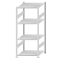 SCHULTE Steckregal, Fachbodenregale Stecksystem, Grundregal, beidseitig nutzbar, H1800xB750xT800 mm, 4 Fachb&ouml;den, Fachlast 150 kg, RAL 7035 lichtgrau
