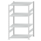 SCHULTE Steckregal, Fachbodenregale Stecksystem, Grundregal, beidseitig nutzbar, H1800xB1000xT800 mm, 4 Fachb&ouml;den, Fachlast 150 kg, RAL 7035 lichtgrau