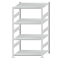 SCHULTE Steckregal, Fachbodenregale Stecksystem, Grundregal, beidseitig nutzbar, H1800xB1000xT800 mm, 4 Fachb&ouml;den, Fachlast 330 kg, RAL 7035 lichtgrau