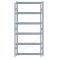 SCHULTE Steckregal, Fachbodenregale Stecksystem, Grundregal, einseitig nutzbar, H2750xB1300xT300 mm, 6 Fachb&ouml;den, Fachlast 250 kg, sendzimirverzinkt