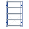 SCHULTE Steckregal, Fachbodenregale Stecksystem, Grundregal, einseitig nutzbar, H2300xB1300xT300 mm, 5 Fachb&ouml;den, Fachlast 250 kg, RAL 5010 enzianblau / verzinkt