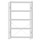 SCHULTE Steckregal, Fachbodenregale Stecksystem, Grundregal, einseitig nutzbar, H2300xB1300xT300 mm, 5 Fachböden, Fachlast 85 kg, RAL 7035 lichtgrau