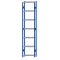 SCHULTE Steckregal, Fachbodenregale Stecksystem, Grundregal, einseitig nutzbar, H3500xB750xT350 mm, 7 Fachböden, Fachlast 85 kg, RAL 5010 enzianblau / verzinkt