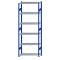 SCHULTE Steckregal, Fachbodenregale Stecksystem, Grundregal, einseitig nutzbar, H2750xB1000xT400 mm, 6 Fachböden, Fachlast 85 kg, RAL 5010 enzianblau / verzinkt