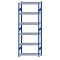 SCHULTE Steckregal, Fachbodenregale Stecksystem, Grundregal, einseitig nutzbar, H2750xB1000xT400 mm, 6 Fachb&ouml;den, Fachlast 250 kg, RAL 5010 enzianblau / verzinkt