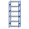 SCHULTE Steckregal, Fachbodenregale Stecksystem, Grundregal, einseitig nutzbar, H2750xB1000xT500 mm, 6 Fachb&ouml;den, Fachlast 330 kg, RAL 5010 enzianblau / verzinkt