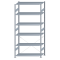 SCHULTE Steckregal, Fachbodenregale Stecksystem, Grundregal, einseitig nutzbar, H2750xB1300xT600 mm, 6 Fachb&ouml;den, Fachlast 150 kg, sendzimirverzinkt