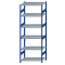 SCHULTE Steckregal, Fachbodenregale Stecksystem, Grundregal, einseitig nutzbar, H2750xB1000xT600 mm, 6 Fachb&ouml;den, Fachlast 330 kg, RAL 5010 enzianblau / verzinkt
