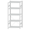 SCHULTE Steckregal, Fachbodenregale Stecksystem, Grundregal, einseitig nutzbar, H2300xB1000xT600 mm, 5 Fachb&ouml;den, Fachlast 85 kg, RAL 7035 lichtgrau