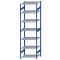 SCHULTE Steckregal, Fachbodenregale Stecksystem, Grundregal, einseitig nutzbar, H3500xB1000xT800 mm, 7 Fachb&ouml;den, Fachlast 150 kg, RAL 5010 enzianblau / verzinkt