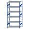 SCHULTE Steckregal, Fachbodenregale Stecksystem, Grundregal, einseitig nutzbar, H2750xB1300xT800 mm, 6 Fachb&ouml;den, Fachlast 150 kg, RAL 5010 enzianblau / verzinkt