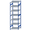 SCHULTE Steckregal, Fachbodenregale Stecksystem, Grundregal, einseitig nutzbar, H3500xB1000xT1000 mm, 7 Fachb&ouml;den, Fachlast 250 kg, RAL 5010 enzianblau / verzinkt