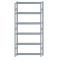 SCHULTE Steckregal, Fachbodenregale Stecksystem, Grundregal, beidseitig nutzbar, H2750xB1300xT300 mm, 6 Fachb&ouml;den, Fachlast 250 kg, sendzimirverzinkt