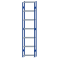SCHULTE Steckregal, Fachbodenregale Stecksystem, Grundregal, beidseitig nutzbar, H3500xB750xT300 mm, 7 Fachb&ouml;den, Fachlast 150 kg, RAL 5010 enzianblau / verzinkt