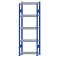 SCHULTE Steckregal, Fachbodenregale Stecksystem, Grundregal, beidseitig nutzbar, H2300xB750xT300 mm, 5 Fachb&ouml;den, Fachlast 250 kg, RAL 5010 enzianblau / verzinkt