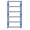 SCHULTE Steckregal, Fachbodenregale Stecksystem, Grundregal, beidseitig nutzbar, H2750xB1300xT300 mm, 6 Fachb&ouml;den, Fachlast 250 kg, RAL 5010 enzianblau / verzinkt