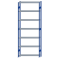 SCHULTE Steckregal, Fachbodenregale Stecksystem, Grundregal, beidseitig nutzbar, H3500xB1300xT300 mm, 7 Fachb&ouml;den, Fachlast 250 kg, RAL 5010 enzianblau / verzinkt