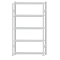 SCHULTE Steckregal, Fachbodenregale Stecksystem, Grundregal, beidseitig nutzbar, H2300xB1300xT300 mm, 5 Fachböden, Fachlast 85 kg, RAL 7035 lichtgrau