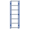 SCHULTE Steckregal, Fachbodenregale Stecksystem, Grundregal, beidseitig nutzbar, H3500xB1000xT350 mm, 7 Fachböden, Fachlast 85 kg, RAL 5010 enzianblau / verzinkt