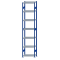 SCHULTE Steckregal, Fachbodenregale Stecksystem, Grundregal, beidseitig nutzbar, H3500xB750xT400 mm, 7 Fachb&ouml;den, Fachlast 250 kg, RAL 5010 enzianblau / verzinkt