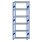 SCHULTE Steckregal, Fachbodenregale Stecksystem, Grundregal, beidseitig nutzbar, H2750xB1000xT400 mm, 6 Fachb&ouml;den, Fachlast 250 kg, RAL 5010 enzianblau / verzinkt